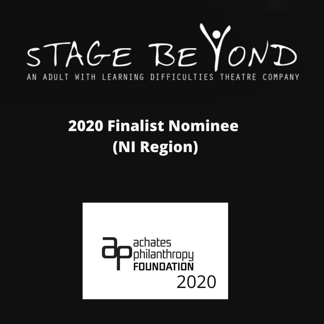 StageBeyondThe1's tweet photo. Thrilled that our theatre company has been nominated for the Achates Philanthropy Foundation Award 2020 We have been shortlisted in the NI Region alongside some incredible and reputable companies in the industry. We will be sure to keep you all updated! #award #theatre https://t.co/TRSoi6tfVP