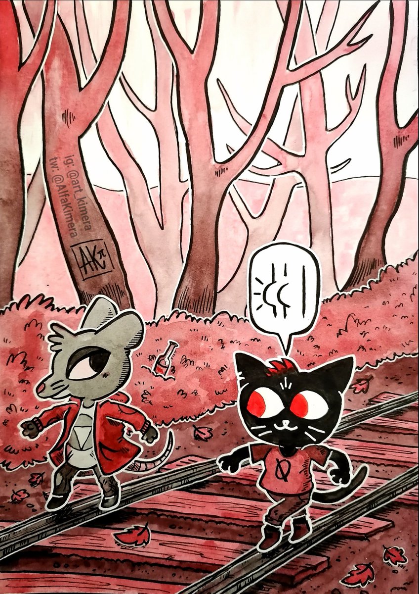  #Maetober2020 day 19: Kid"Lori's journey"  #nitw  #nightinthewoods  #drawtober  #drawtober2020  #artober  #Artober2020  #inktober2020  #inktober