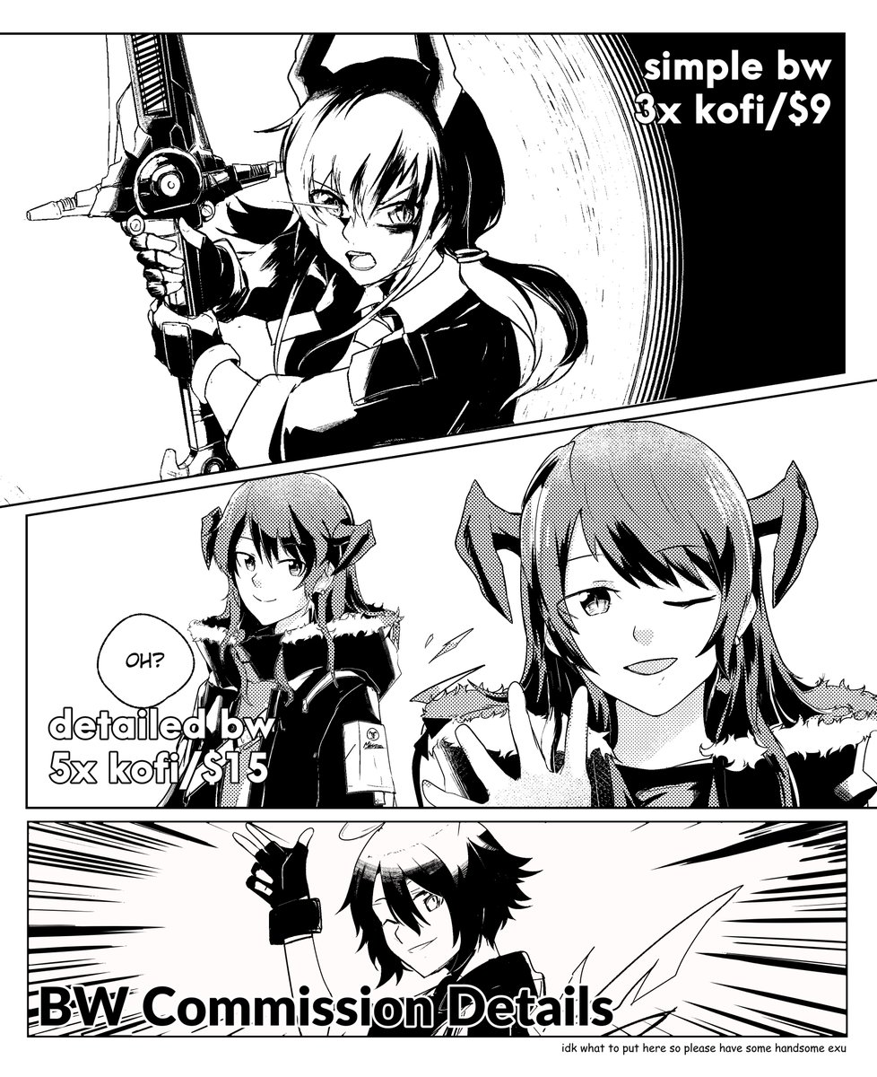 Hello, I'm opening commissions again this month!

I'm only opening 3 slots each this month because I had another deadline to be done! Boost and RTs are deeply appreciated, thank you~

You could also check my sample works at: 
https://t.co/4QoUz1VEIt

#CommissionsOpen 