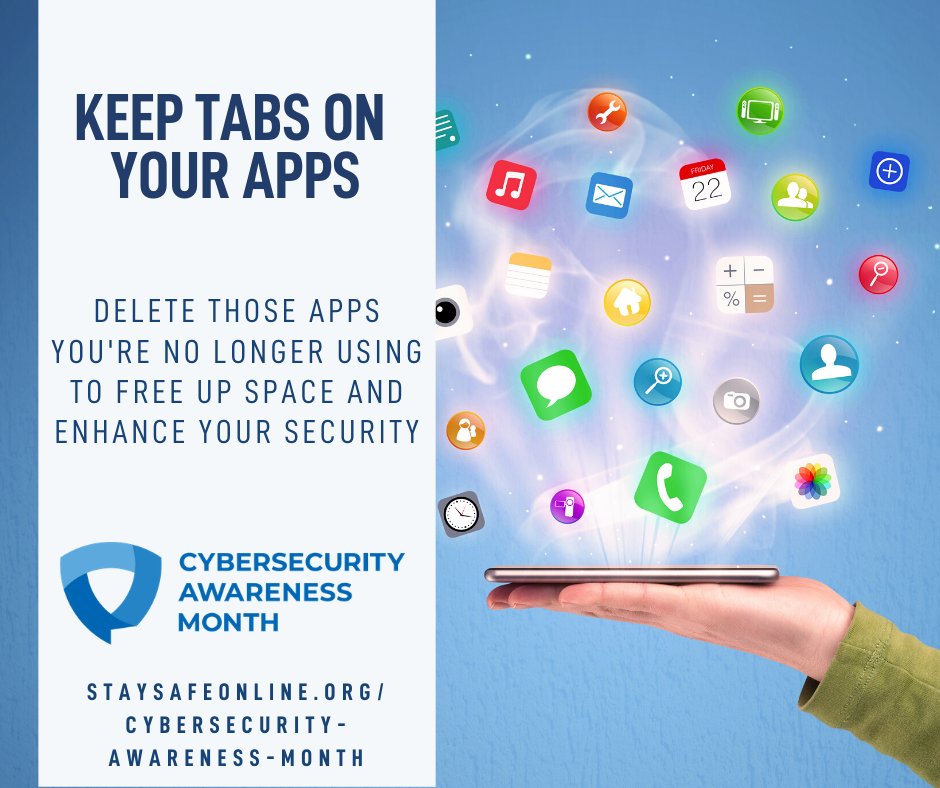Enable automatic #app updates in your device settings so your software runs smoothly and you stay protected against cyberthreats! #BeCyberSmart