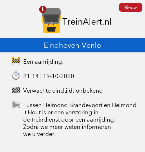 Melding aanrijding Brandevoort Helmond