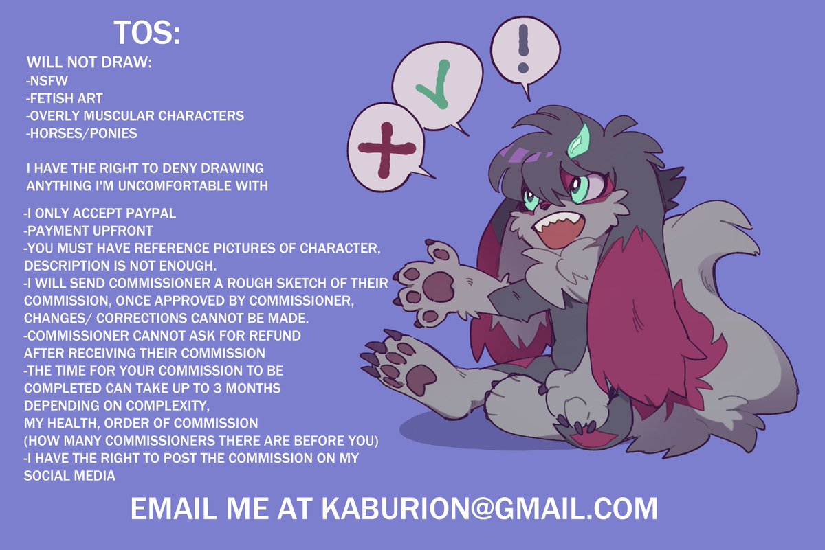 Alright here we go agaiiin, COMMISSIONS OPEN, need money to pay my bills once again 