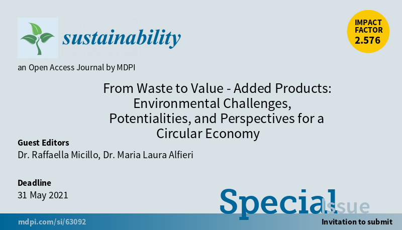 Raffaella Micillo (@raffaellamicil1) on Twitter photo Keen on #sustanability? Take a look at the new special issue I'm editing with <a href="/ML_Alfieri/">Maria Laura Alfieri</a> on <a href="/Sus_MDPI/">Sustainability</a>. 
If interested, we will send you a personalized invitation. 
Don't waste this opportunity!
(We'll appreciate your RT!)
#wastemanagement #circulareconomy #SDGs Keen on #sustanability? Take a look at the new special issue I'm editing with <a href="/ML_Alfieri/">Maria Laura Alfieri</a> on <a href="/Sus_MDPI/">Sustainability</a>. 
If interested, we will send you a personalized invitation. 
Don't waste this opportunity!
(We'll appreciate your RT!)
#wastemanagement #circulareconomy #SDGs