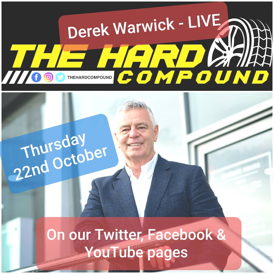 In 3 evenings time we'll be live with former @F1 driver, @BTCC race winner & team founder, and @24heuresdumans winner Derek Warwick.
Tune in on our Facebook, Twitter and YouTube at 8pm on Thursday night, get some questions ready and join in!
#F1 #BTCC #LeMans24 #bathurst https://t.co/2zSkN3aTs3