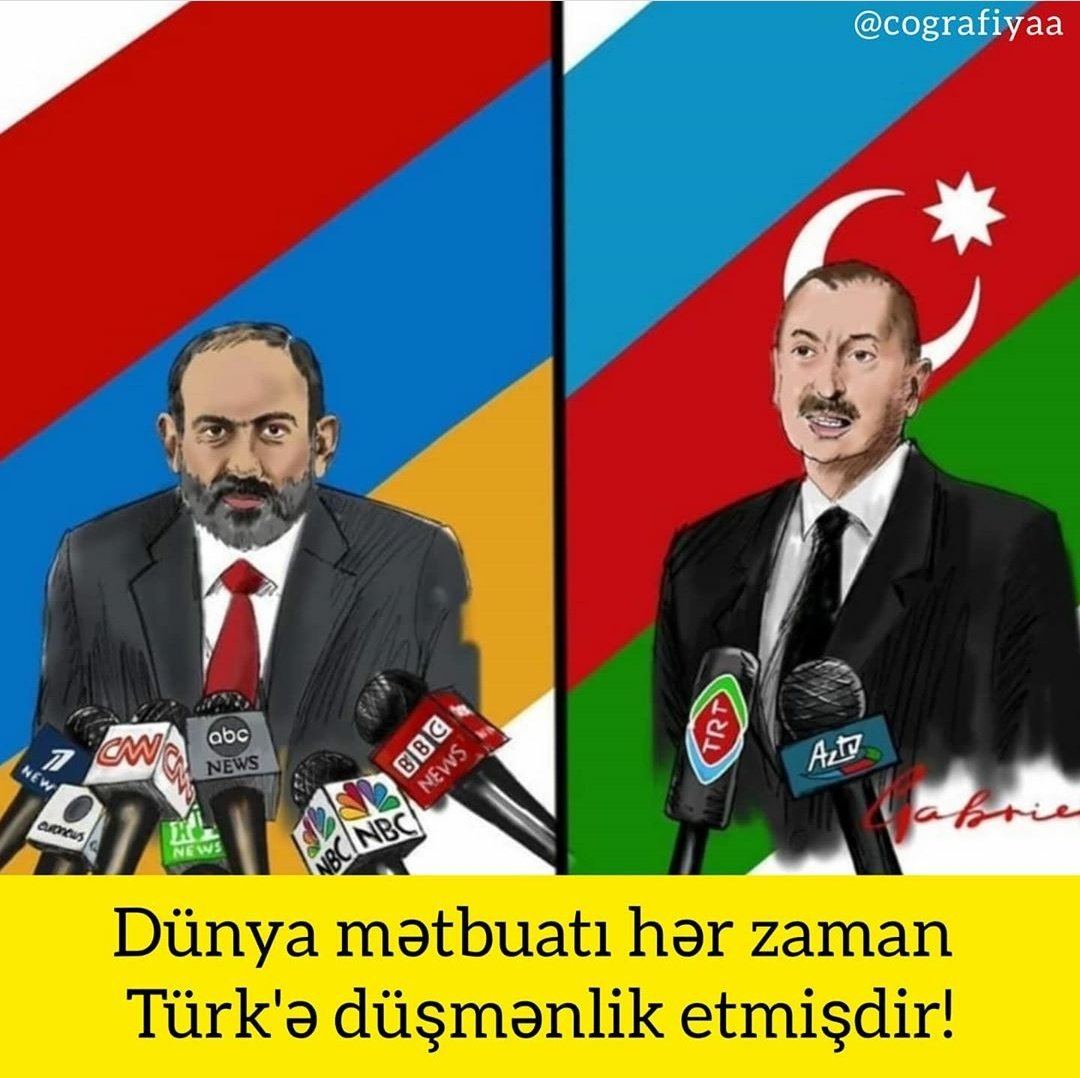 Dünyanın gözü kor deyil,sadəcə bağlıdır. #OpenYourEyes #StopArmenianTerrorism #KarabakhisAzerbaijan 🇹🇷🇦🇿