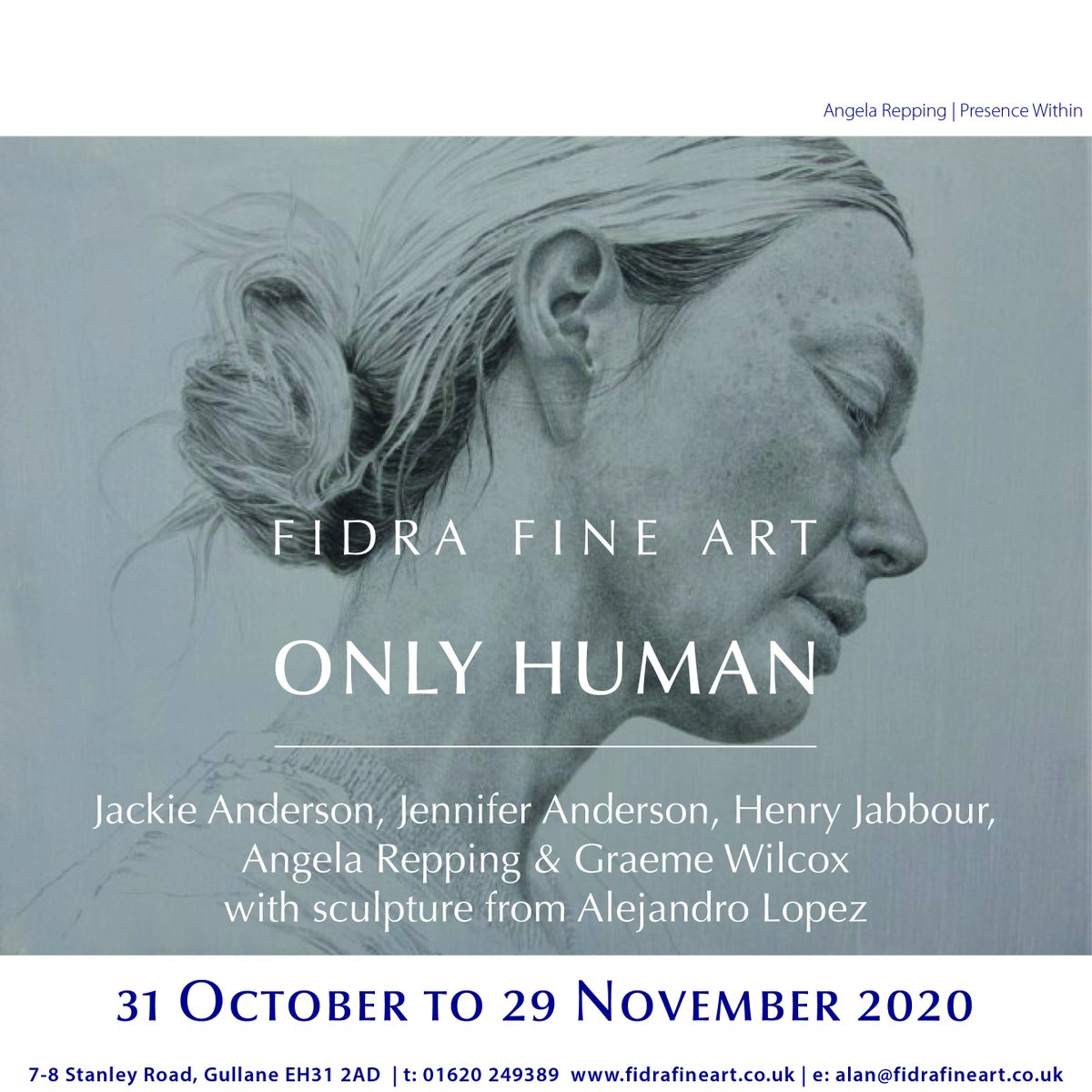 Not long until the new exhibition Only Human <a href="/FidraFineArt/">Fidra Fine Art</a> Thanks Alan for inviting me to be part of this show! I'm so honoured to be exhibiting with such amazing artists! #fidrafineart #figurativeart #jackieanderson #jenniferanderson #henryjabbour #GraemeWilcox #alejandrolopez