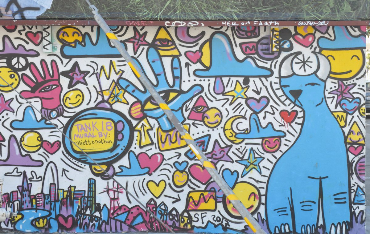 SFLeatherDist's tweet photo. Have you ever taken the virtual tour of the murals in the District (pictured: mural on Tank18, by @ElliottCNathan)? https://t.co/82esNQPXaY https://t.co/FCWwSP2NBj