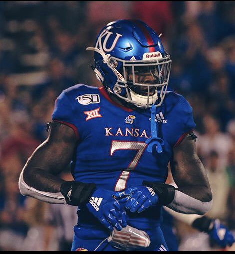 WOW! I’m Extremely blessed to say that I’ve received an offer from  the University of Kansas 🔵🔴 #ROCKCHALK