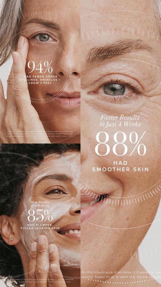 Rodan_Fields_rd's tweet photo. Our New 𝗥𝗲𝗱𝗲𝗳𝗶𝗻𝗲 regimen &amp; our 𝗥𝗲𝗱𝗲𝗳𝗶𝗻𝗲 𝗠𝘂𝗹𝘁𝗶-𝗙𝘂𝗻𝗰𝘁𝗶𝗼𝗻 𝗲𝘆𝗲 𝗰𝗿𝗲𝗮𝗺 are getting upgraded! 🔹𝟯𝘅 𝗯𝗲𝘁𝘁𝗲𝗿, 𝟮𝘅 𝗳𝗮𝘀𝘁𝗲𝗿 𝗼𝗻 𝘃𝗶𝘀𝗶𝗯𝗹𝗲 𝘄𝗿𝗶𝗻𝗸𝗹𝗲𝘀. 😍 Plus, you can 𝗖𝗨𝗦𝗧𝗢𝗠𝗜𝗭𝗘 with choice of cleanser + moisturizers. https://t.co/GrOcqQIptw