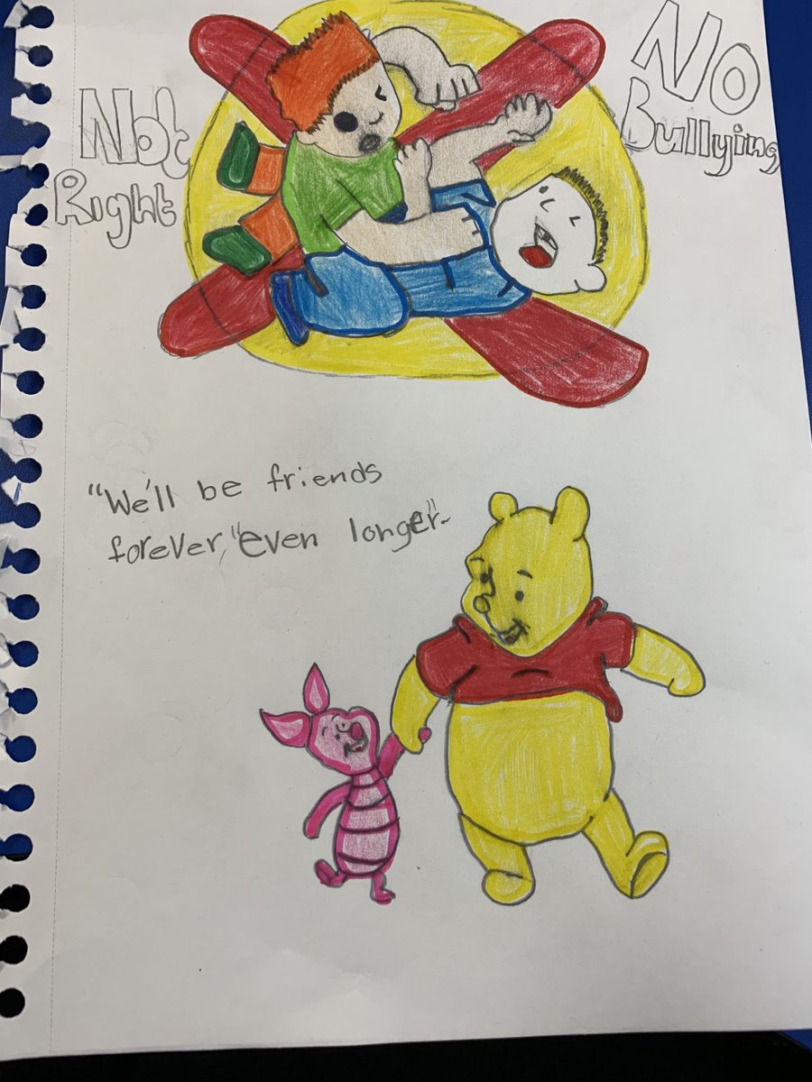 TTinniehill's tweet photo. Antibullying Art work courtesy of one of the sweetest 3rd Graders I know! https://t.co/tLTxEEZXEl
