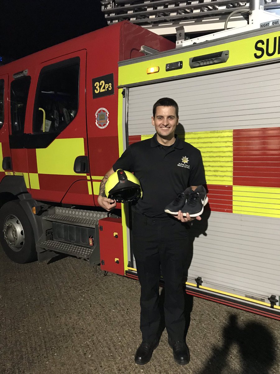 Congratulations and well done to Ixworth oncall firefighter and ex submariner josh Finbow who completed 13 consecutive annual fitness tests within a 12 hour period today to raise money and awareness for the Firefighters Charity. Well done Josh!
