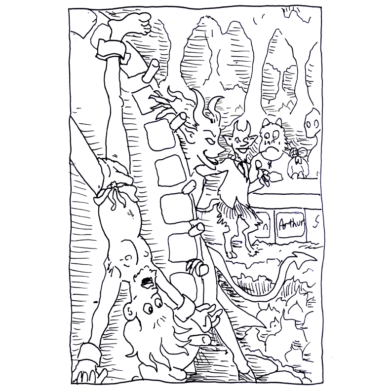 wpmorse's tweet photo. Inktober 2020- Day Nineteen - #Dizzy
@Jakeparker
@inktober
#inktober
#inktober2020
#Halloween
#sketch
#penandink
#sketch
#sketching
#halloween
#hell
#damnation
#torture
#demons
#gameshow
#wheeloffortune
#guildinktober
#seattleillustrator
#seattlecartoonist https://t.co/iOJSd6QAZq