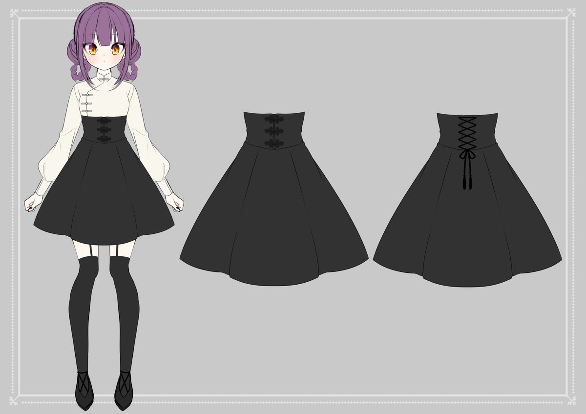 こういう胸下で着用する感じのシンプルなコルセットスカートが欲しい ふゆ 多忙のイラスト こういう胸下で着用する感じのシンプルなコルセットスカートが欲しい ふゆ 多忙のイラスト