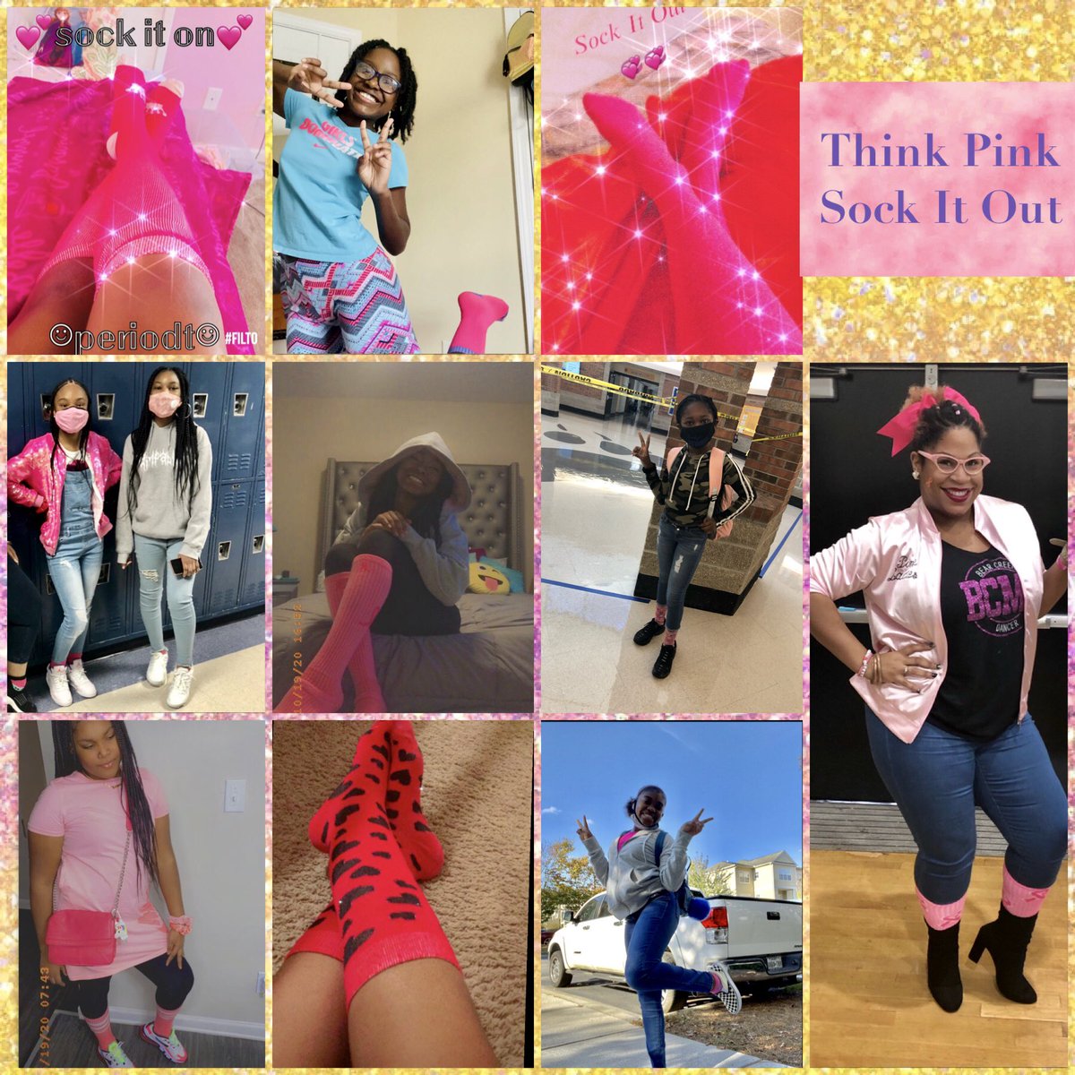 BCMSCheer_Dance's tweet photo. The #HoneyBearCheer & #BlueDiamondDance team rocked pink socks in honor of โThink Pink Weekโ at @BearCreekMS ! Itโs #BreastCancerAwarenessMonth ๐๐๐ #AllBearCreek #PawsForPBIS @BearCreek_PBIS https://t.co/ThqAVxagzO