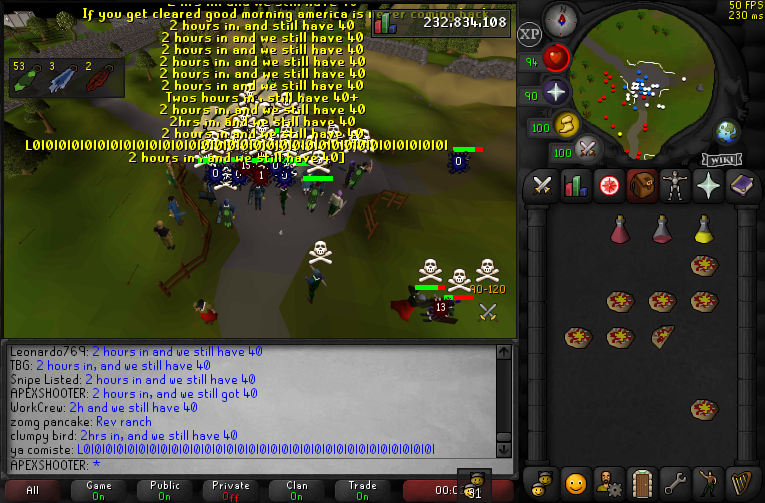 clanapexnet's tweet photo. They thought they caught us off-guard, Little did they know it was our plan to bait them into this fight, Only to break 2 hours in (IMPROVING). How demoralizing it must be for @rev to 1 item against PURE clans for not 1, not 2, but 3 DAYS IN A ROW.(you're still losing btw) https://t.co/ZLV5Nb48a4