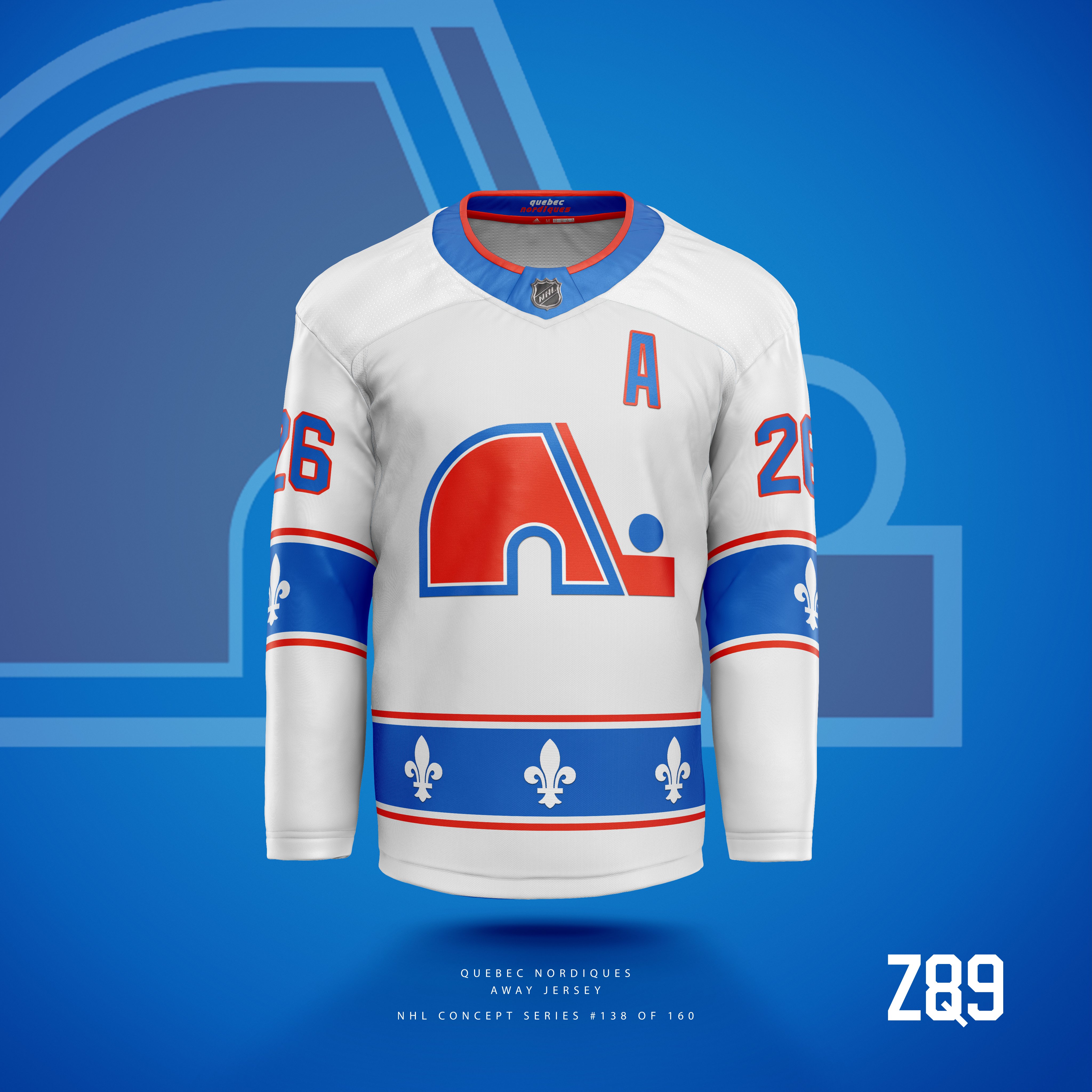 Z89Design on X: No time tomorrow, so here they are tonight! Quebec  Nordiques concepts! One of my all time favorite looks in NHL history, I'm  bringing it to the modern Adidas template