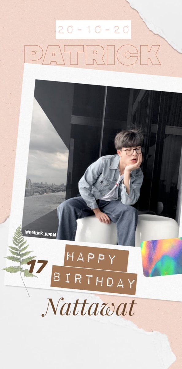 PedralvezMj's tweet photo. Happy 17th Birthday Nong🥳
Patrick Nattawat Finkler
More projects/series to come😊😱
@patrick_pppat 

#patrick17thbirthday 
#patricknattawat 
#finkler https://t.co/F28VmtKh8V