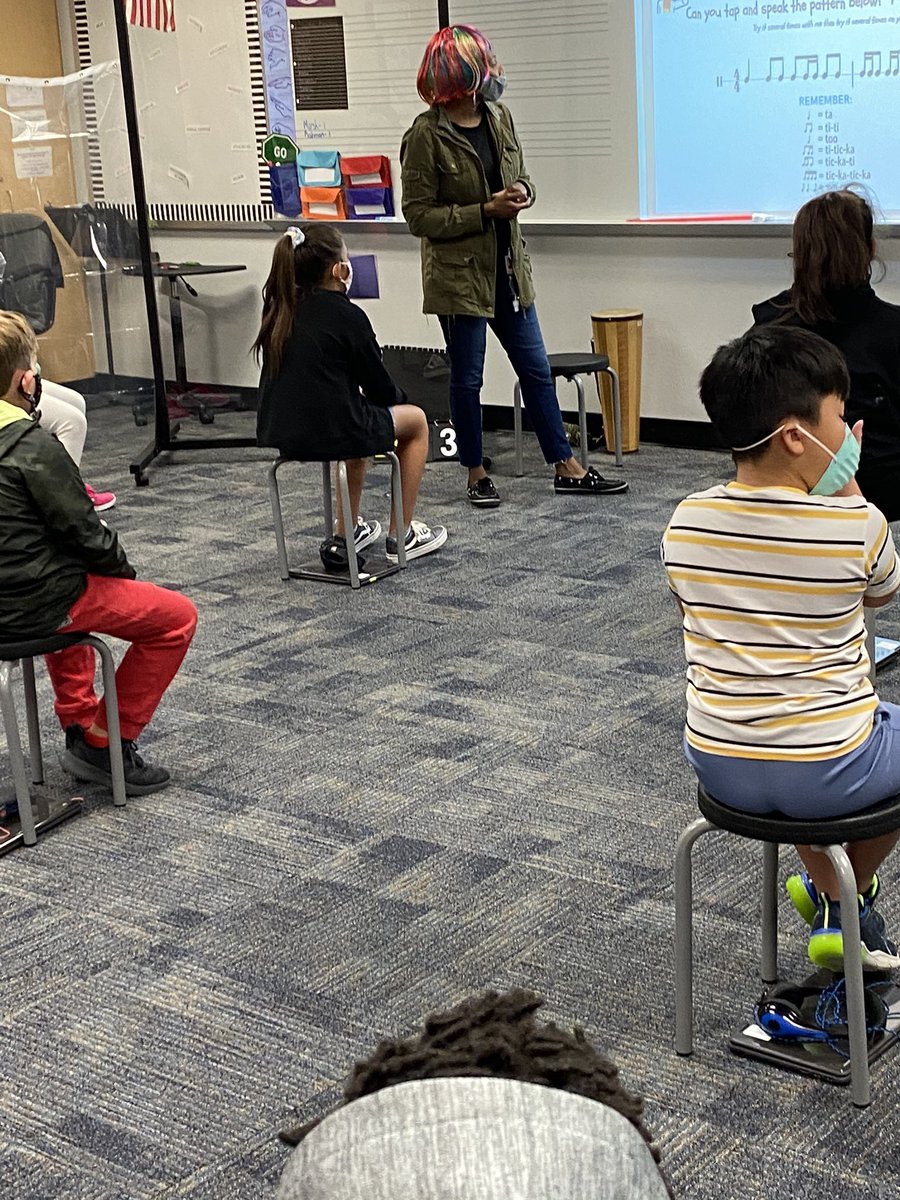 Harrington_El's tweet photo. A marvelous Monday at Harrington! Music classes earned silly hair with Mrs. Bailey, western day in 5th grade, division, matching word families, revising writing, and learning the structures of dramas were just a few of the great learning opprotunities today! #harringtonproud https://t.co/WnpfupAGPd