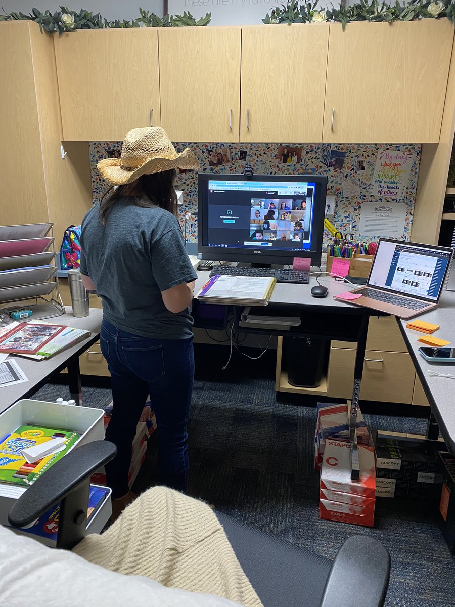 Harrington_El's tweet photo. A marvelous Monday at Harrington! Music classes earned silly hair with Mrs. Bailey, western day in 5th grade, division, matching word families, revising writing, and learning the structures of dramas were just a few of the great learning opprotunities today! #harringtonproud https://t.co/WnpfupAGPd