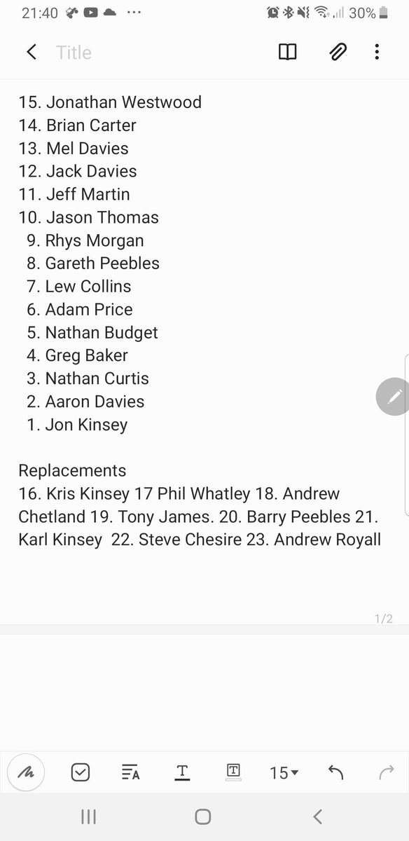 Abercarnrugby's tweet image. After some extremely tough discussions we are pleased to announce our squad to take on @Aberaeronrugby
In the inaugural @AllWalesSport
Plate final. 

📆 24/10/20
🏆 @AllWalesSport Plate Final
🥊 @Aberaeronrugby 🆚️ @Abercarnrugby 
🏟 Cae Carwyn James 
⏰ 6.30pm

#AWSOnline