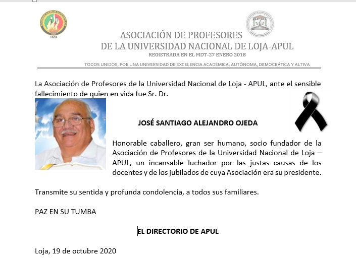 Hoy a partido a la eternidad un gran amigo y caballero. Dr. Santiago Alejandro

PAZ EN SU TUMBA