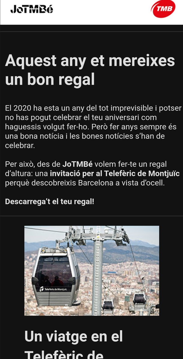 SergiSarri's tweet photo. Un dia et regalen una entrada al telefèric i el dia següent te la treuen. @TMB_Barcelona. 🤦‍♂️👎👎👎 https://t.co/ApFfL1YAsN