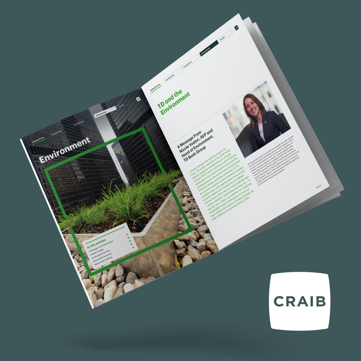 craibdesign's tweet image. Congratulations to @RachelJGuthrie and the team @TD_Canada. Winner of the Best ESG Reporting award at tonight&apos;s #IRawards