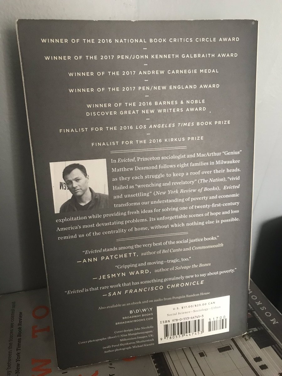 “Evicted” by  @just_shelter - this one is was the 1st book i read from this pile, it’s a classic at this point (despite not being old lol). great for understanding the landlord-tenant relationship and why/how landlords get away with so much. also just incredible storytelling.