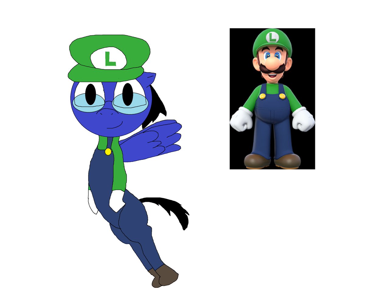 And lastly, Blazewing (me) as Luigi (Mario Bros.)