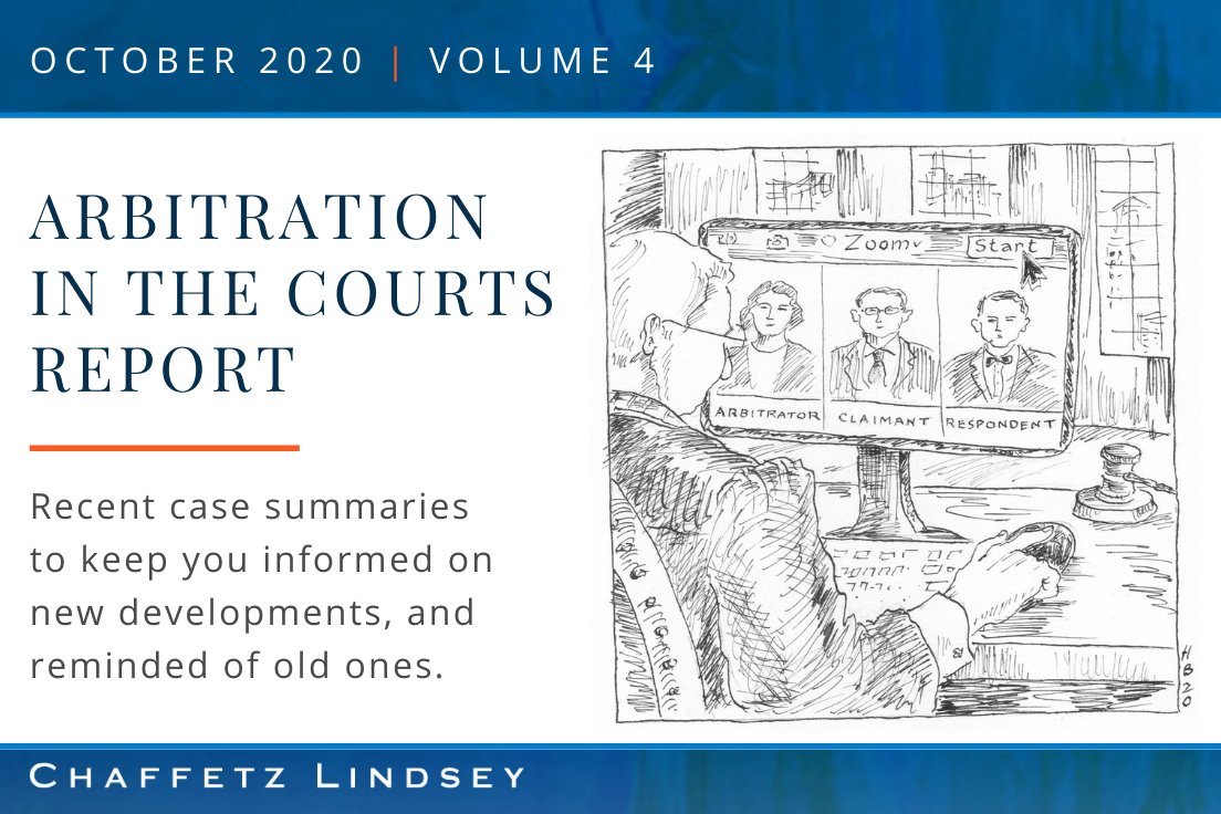 Vol. 4 of our "Arbitration in the Courts" report, authored by Yasmine Lahlou, Andrew Poplinger and David Berman is now available! Check it out here: ow.ly/OZ2I50BWQ9i.