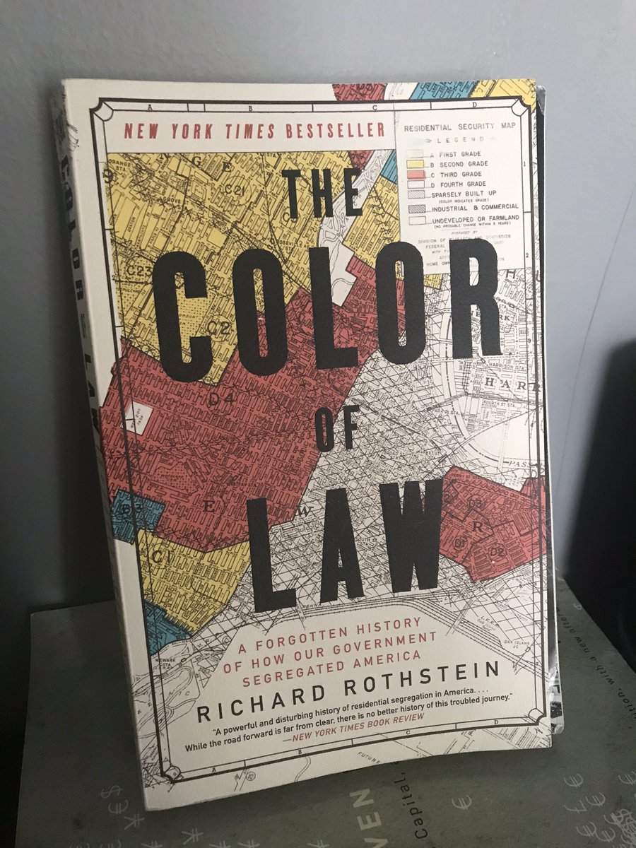“The Color of Law” by Richard Rothstein - the book that got everyone talking about redlining and housing segregation. i honestly still haven’t finished it, but it is of course THE book to learn about the history of redlining.