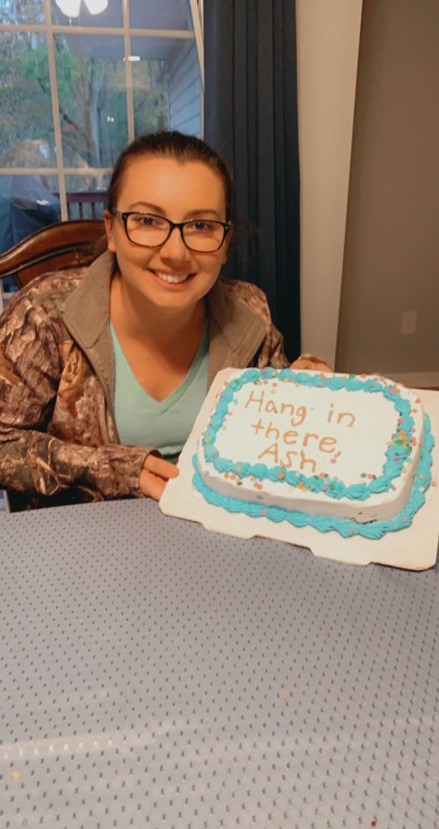 ShitAshcSays's tweet photo. My family got me this cake since my grandma told me to “hang in there” https://t.co/a8dqCgR8YN