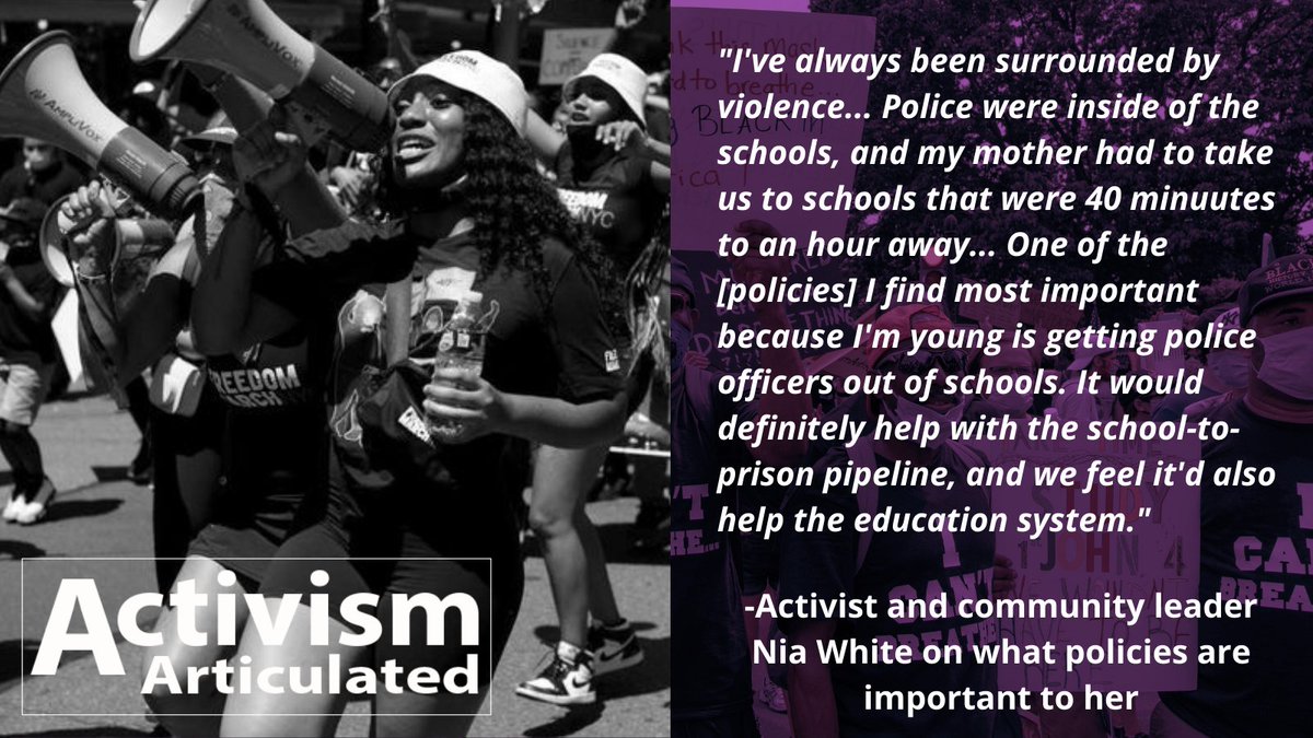 Nia White is a 17-year-old New Yorker who has been an activist and protest leader for <a href="/FreedomMarchNYC/">Freedom March NYC</a>. She is one of many young activists taking charge. 
Photo by @erinpatriceob