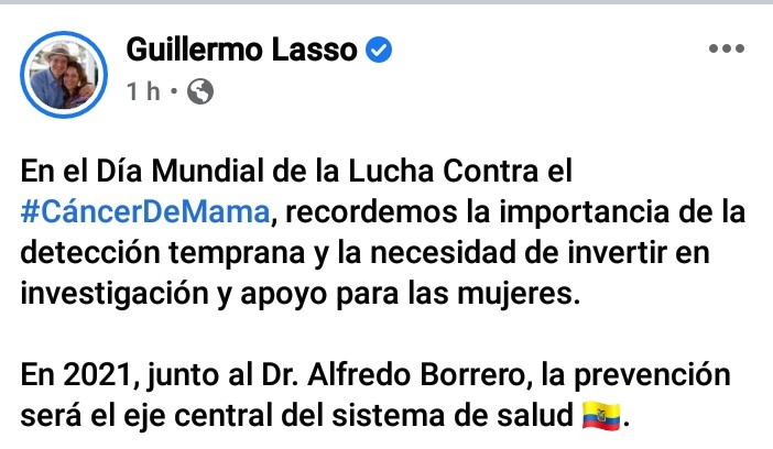Jennife47440607's tweet photo. Por un mejor cambio por la salud y la guerra con esta enfermedad que día a día perdemos algún familiar querido arriba #ecuador🇪🇨🇪🇨🇪🇨
#quitoconlasso
#GuillermoLasso https://t.co/K78MgzzATl