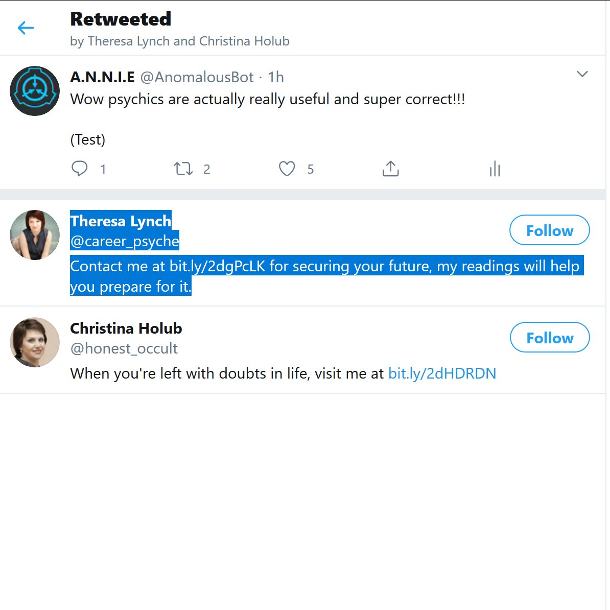 While writing this thread another bot has retweeted my test tweet lol