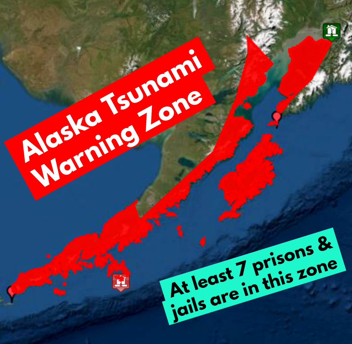 FightXPrisons's tweet photo. #TsunamiWarning in #Alaska happening right now. If you have incarcerated loved ones who may be impacted, reach out to us. https://t.co/rDQbm6qFZ9