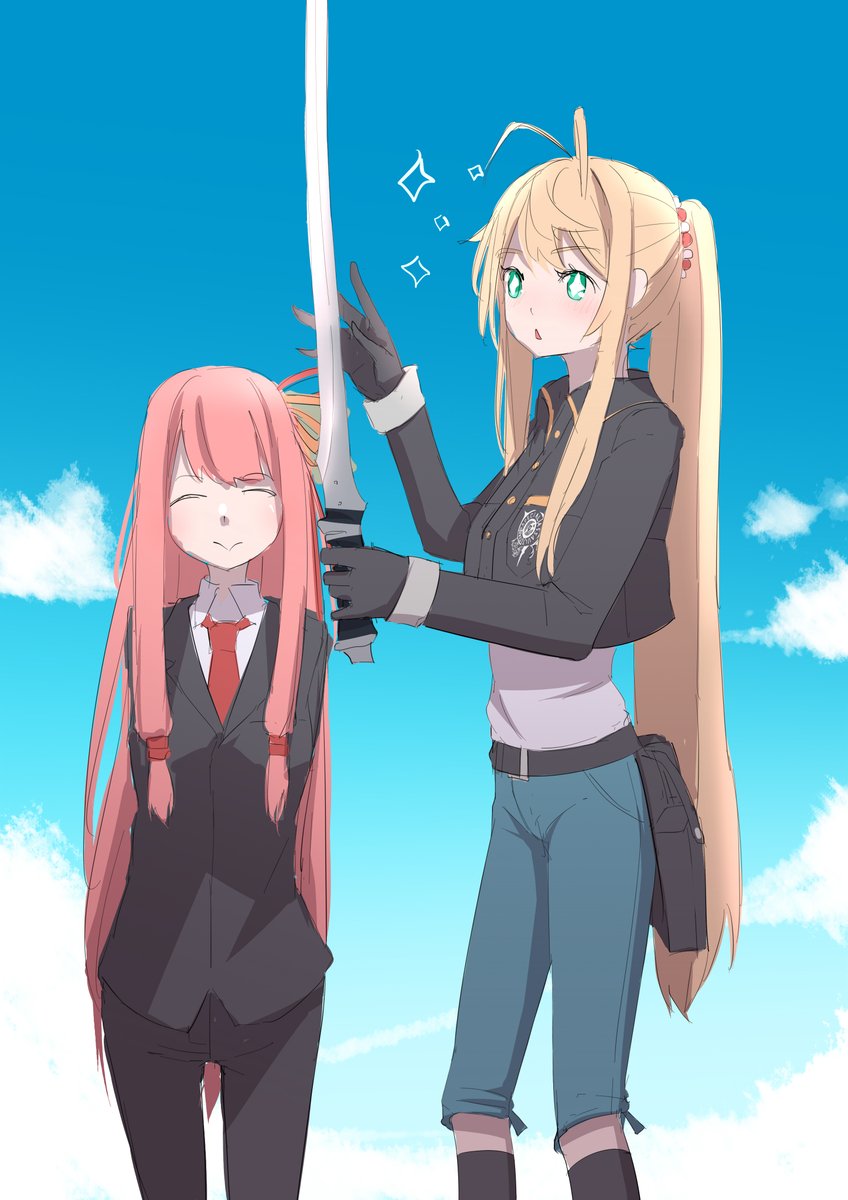 琴葉茜 ,弦巻マキ 「1360層の地獄-91層目
「おー、すっごい切れ味だ……」
https://t.」|うりゅしい@個人勢社畜作曲絵描きバ美肉猫又Vtuberのイラスト