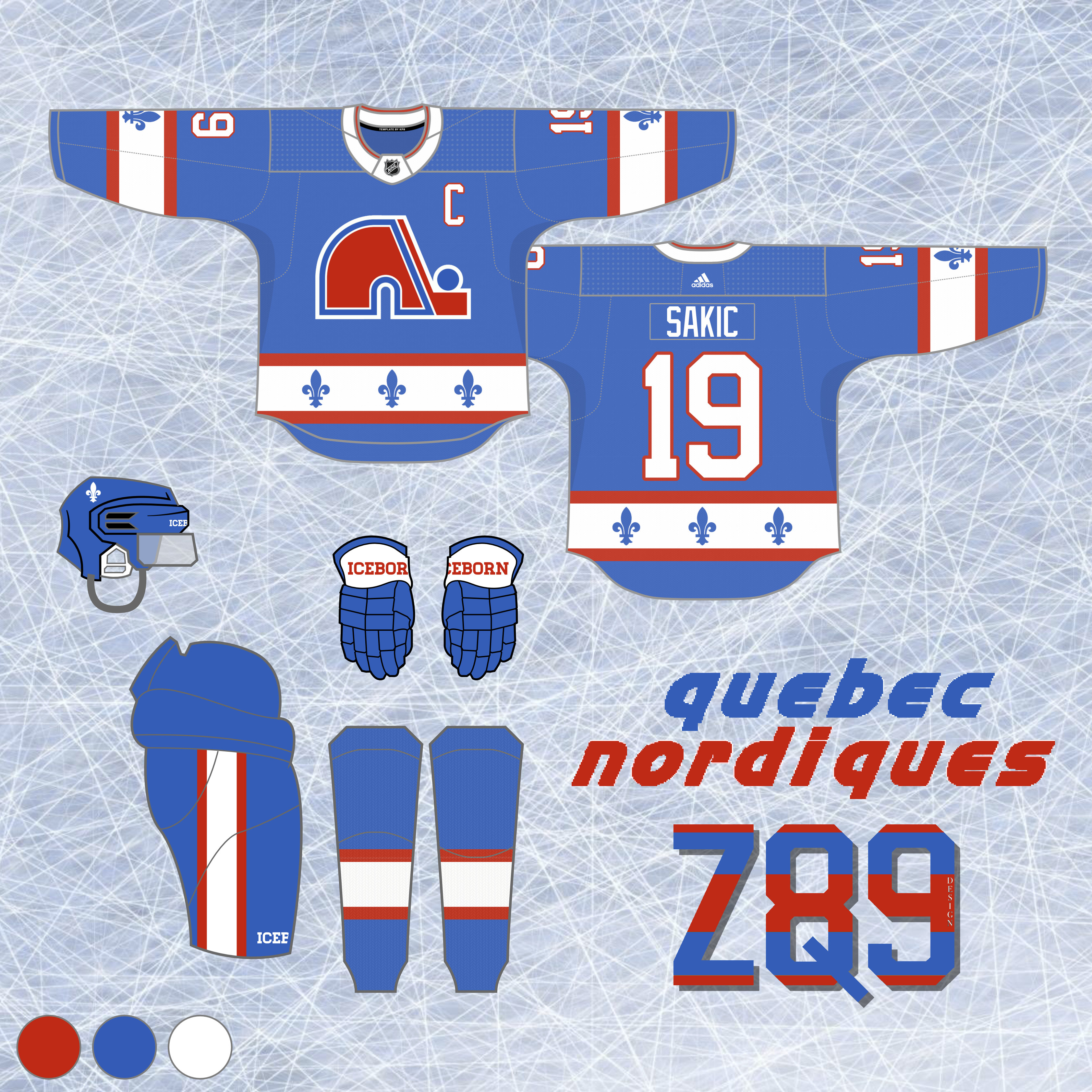 Z89Design on X: The home and away sets spread the colors around a little  more than the originals and add some waist and arm stripes. The  fleur-de-lis match the main jersey color