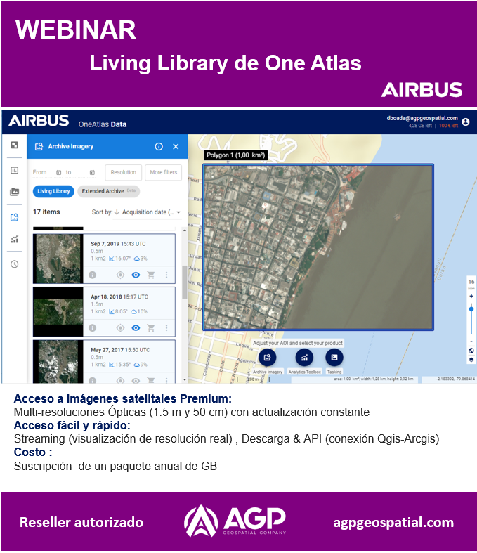 ¿Quieres acceder a imágenes satelitales de bajo costo, sin mínimo de compra y con opción a descarga o solo visualización?, entonces no te puedes perder este webinar! #OneAtlas #livinglibrary  #imagenessatelitales 
Este miércoles 21 3:00 - 3:45 pm, 
 services.agpgeospatial.com/streaming_agp/…