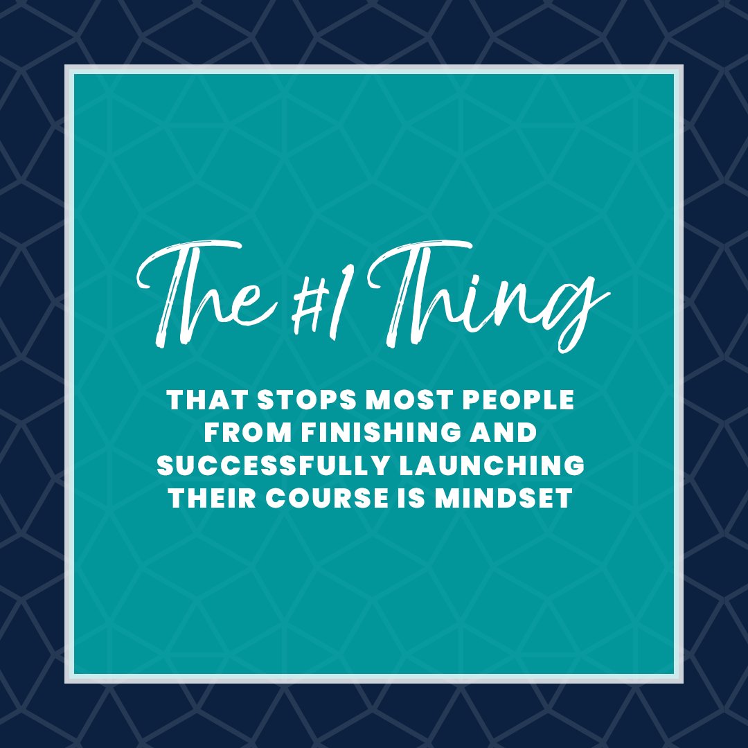ekcetera's tweet photo. The #1 thing that stops most people from finishing and successfully launching their #onlinecourse is #mindset 

#onlinecoursecreation #digitalmarketing #onlinemarketing https://t.co/N2ng7AIiIk