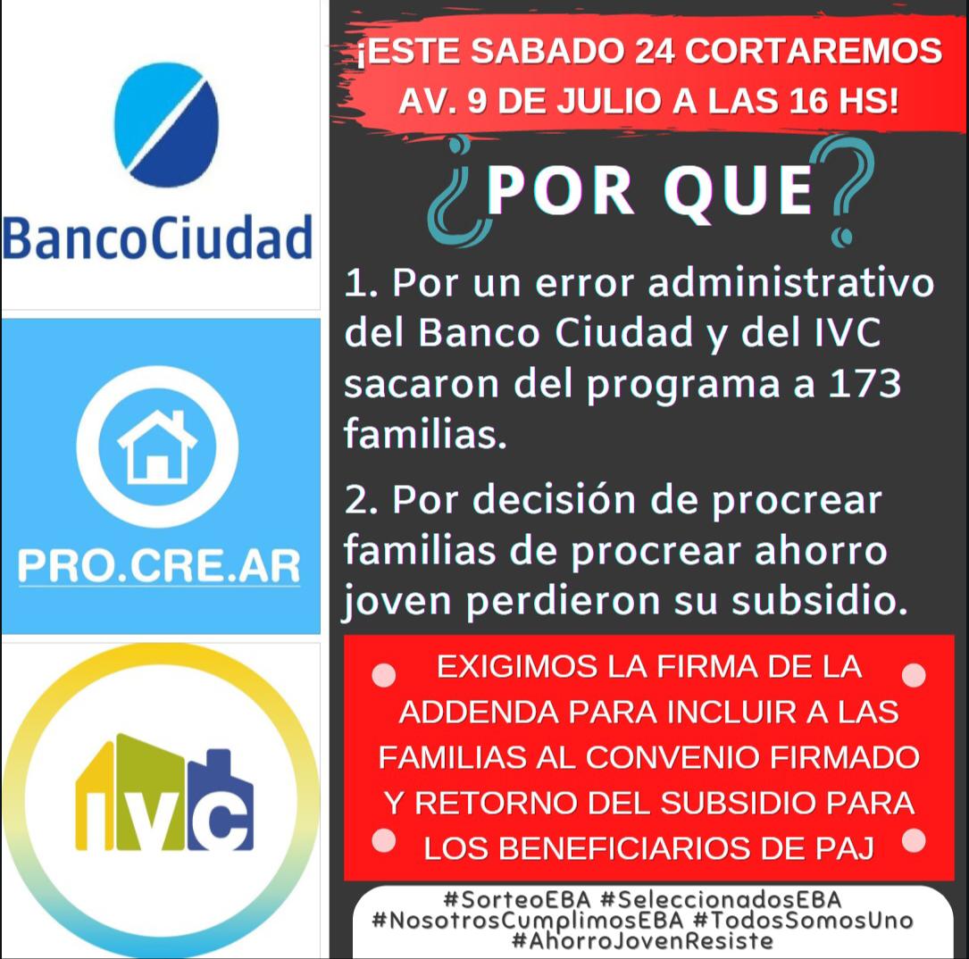 Que nadie quedé afuera del Programa EBA por favor Ministra <a href="/MariaEBielsa/">María Eugenia Bielsa</a> ayúdenos estamos desesperados ! Somos  cientos de familia , no nos quiten el sueño de la casa propia <a href="/IVCBuenosAires/">IVC</a> <a href="/JuanMaquieyra/">Juan Maquieyra</a> <a href="/Procrear/">Procrear</a> <a href="/BancoCiudad/">Banco Ciudad</a> <a href="/MinHabitatAR/">Ministerio de Desarrollo Territorial y Hábitat</a> <a href="/lucianoscato/">Luciano Scatolini</a>