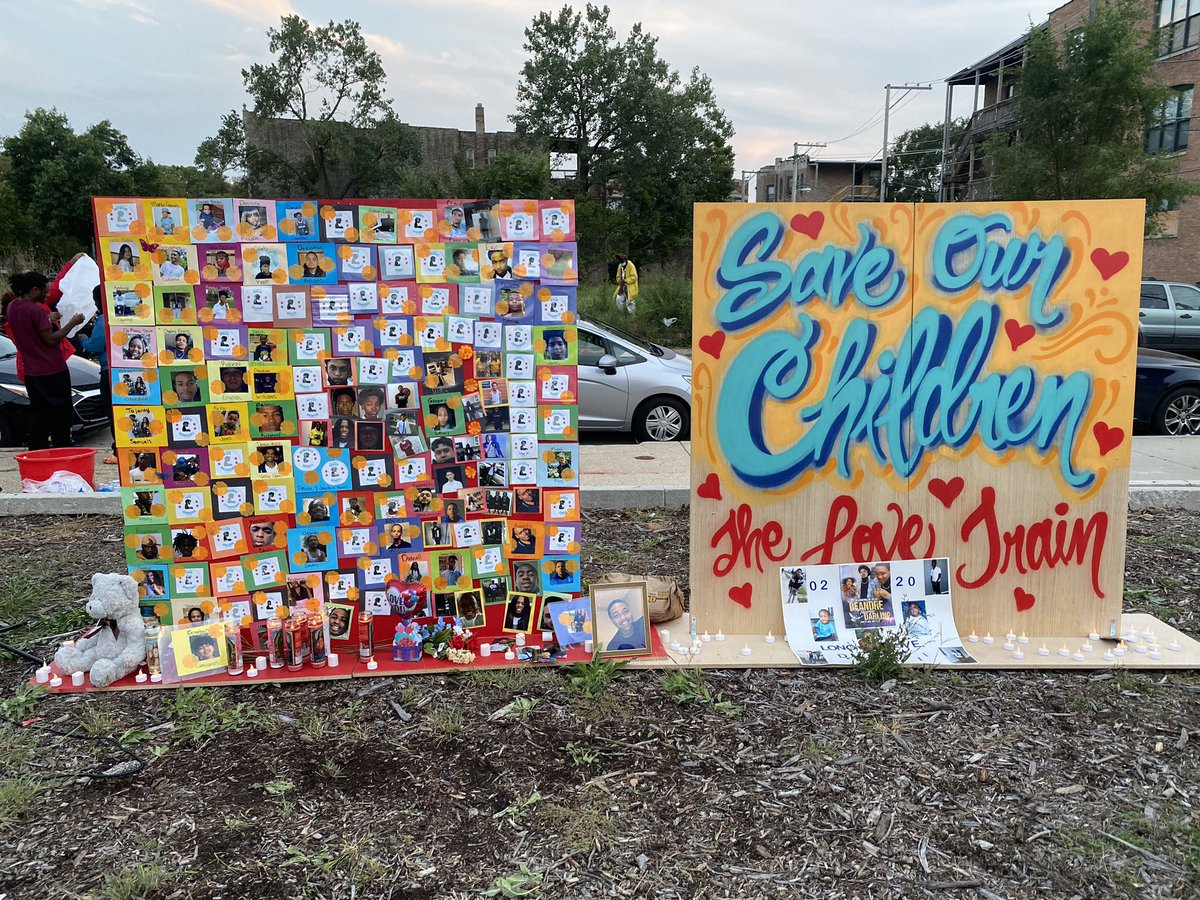 The Love Memorial in honor of my brother Michael D’Angelo Serrano who lost his life to gun violence 9/13/19 3 days after his birthday. Honoring all black and brown youth from Chicago who lost their lives to violence in 2020.