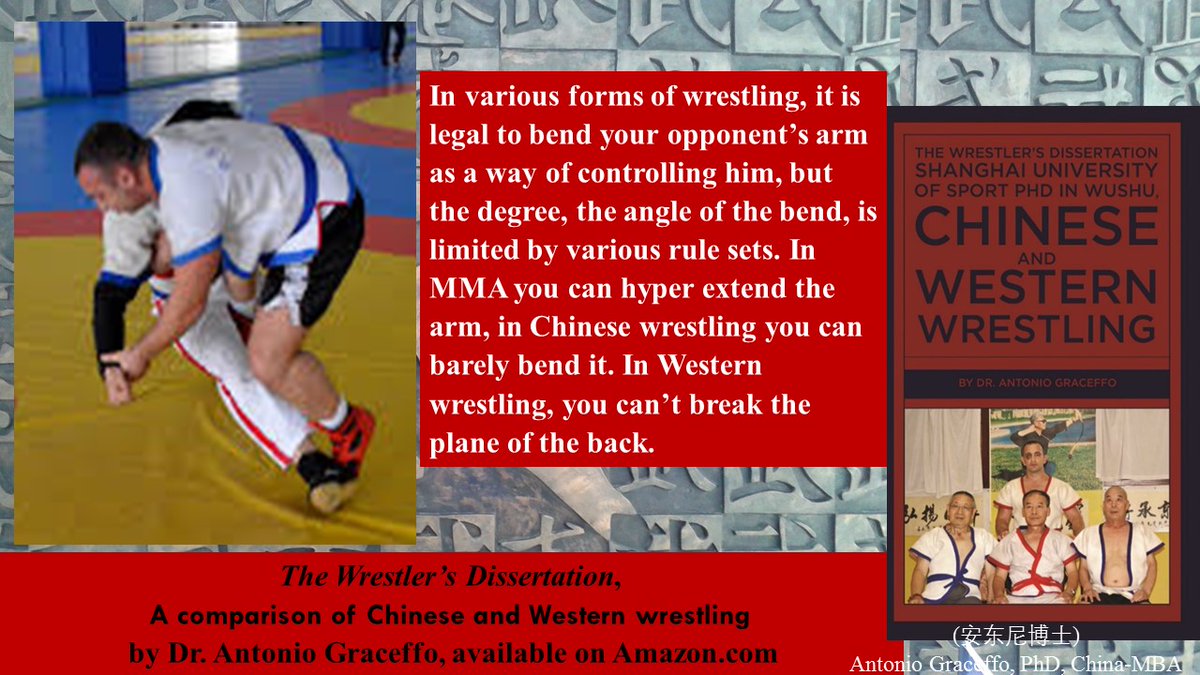 #wrestling, it is legal to bend your opponent’s arm as a way of controlling him, but rules limit the degree of the angle of the bend. #Shuaijiao you can barely bend it, in #MMA you can hyper-extend it
The Wrestler’s Dissertation
#BJJ #Jujitsu
https://t.co/AXoyTf5UVG https://t.co/UWbj3LC26Z