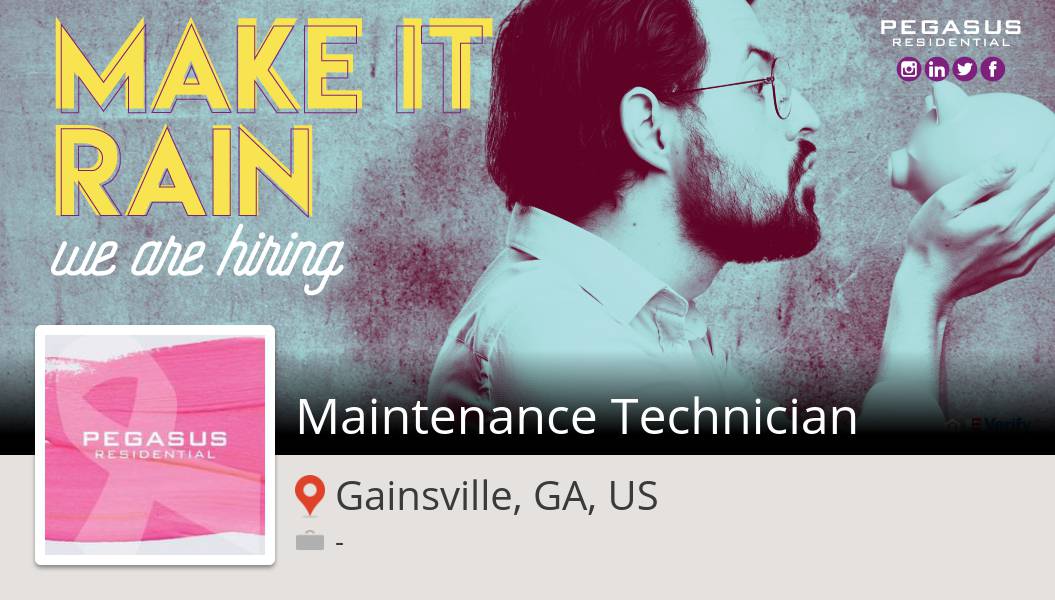 #Maintenance #Technician needed in #Gainsville, apply now at #PegasusResidential! #job workfor.us/pegasusresiden… #pegasuspower #wemakepigsfly #pegasusresidential #wehelppeoplefindhome #pegasus