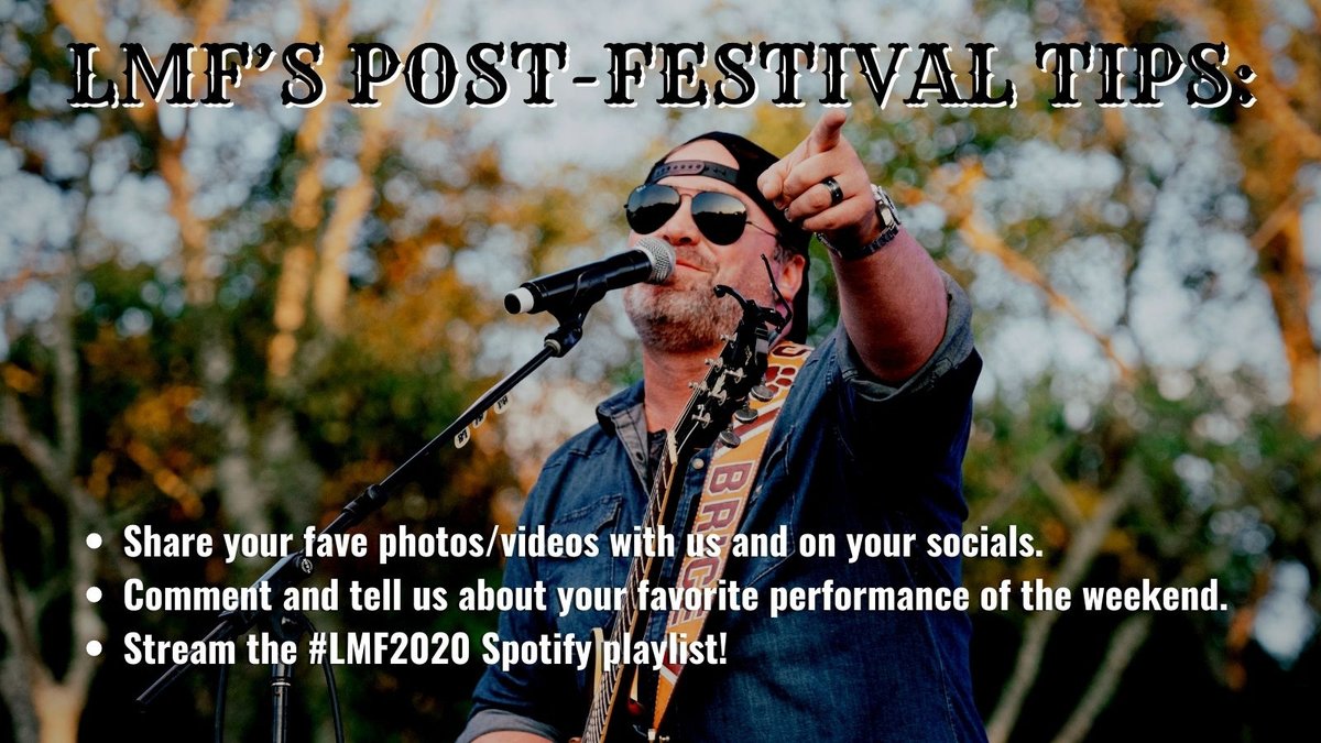Missing #LMF2020? Here are some of our top tips for curing those post-festival blues. 😉
 
🎶 bit.ly/LMF2020_Spotify