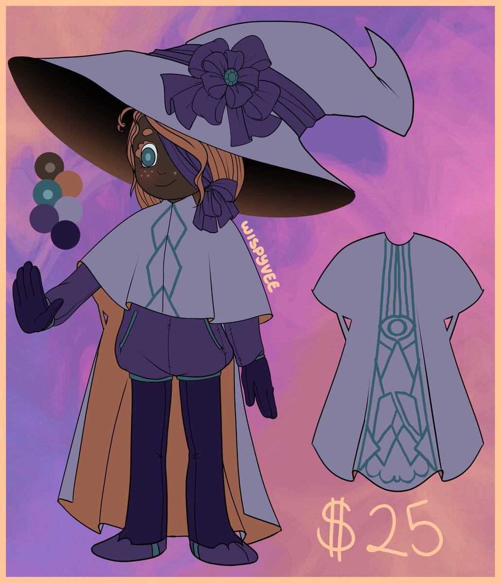 Feels like forever since I've had a character up for sale. Grab her for $25!! #adoptable #adoptables #adoptacharacter #adoptablecharacter #witch #Witchtober2020