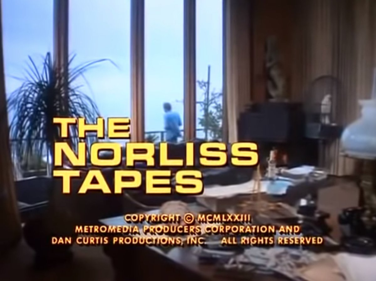 Day 19 of the  #31DaysofTeleterror is one of my personal faves, The Norliss Tapes (1973). It's a serious minded take on Kolchak, so it lacks the humor, but boy is it creepy. NT benefits from Dan Curtis strong direction, beautiful locations, and the monsters are super cool. (1/2)