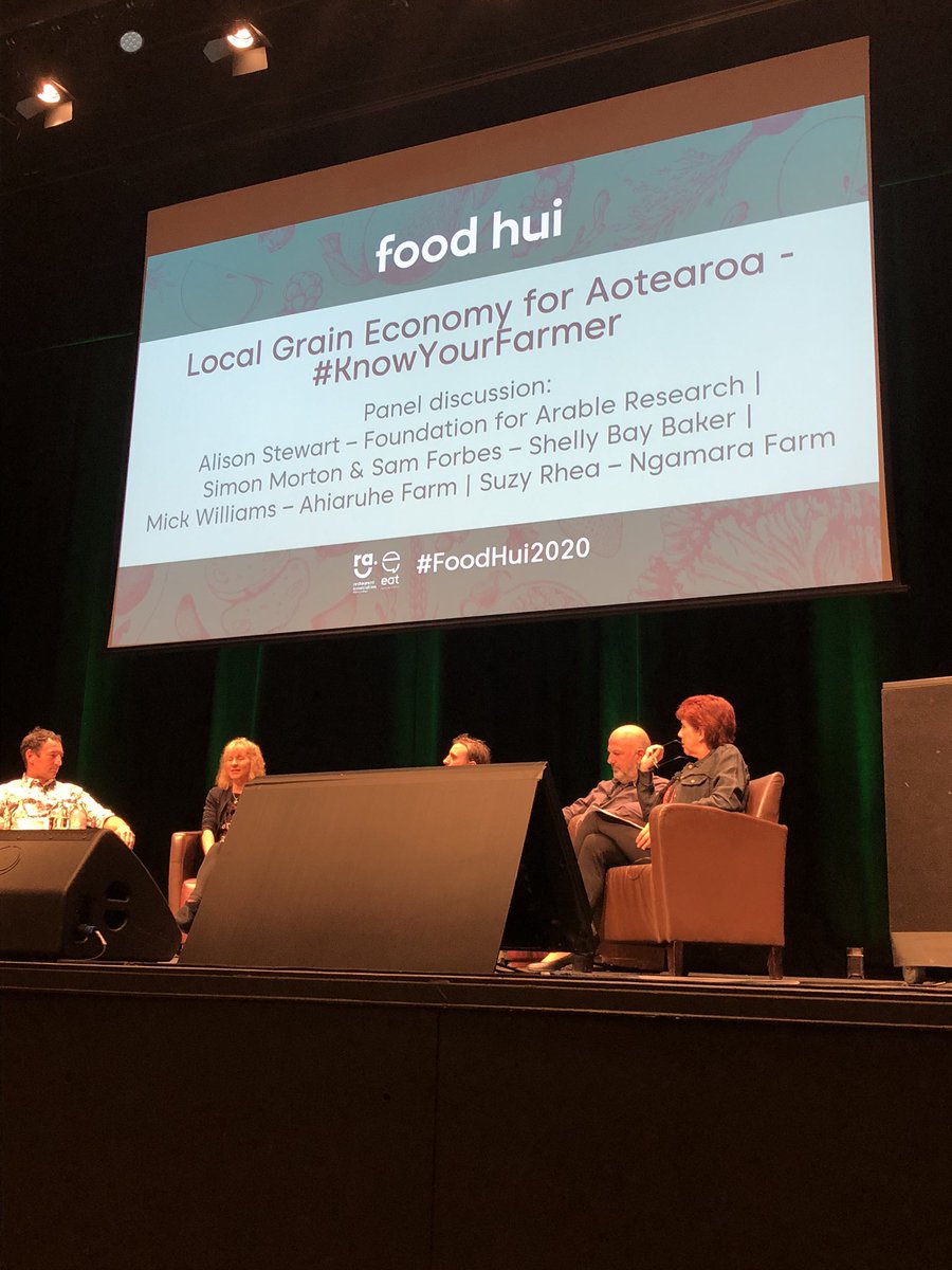 Next session #FoodHui2020 considering a local grain economy for Aotearoa - is it possible? @EatNewZealand #NewZealand #knowyourfarmer https://t.co/LmkAgSY0TR