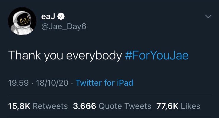 : *made  #ForYouJae project for Jae to help remind him that he’s precious just like us*: *noticed it*