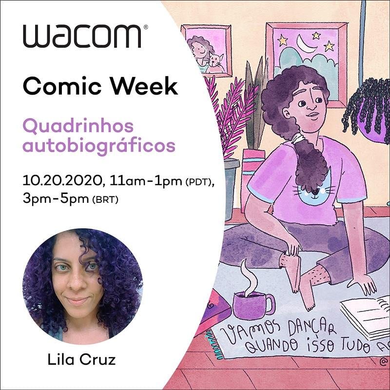wacom's tweet photo. Queremos convidar todos vocês para participarem da COMIC WEEK. São 4 dias maravilhosos com artistas incríveis mostrando novas técnicas, novas inspirações e você ainda garante ofertas especiais de produtos Wacom.
Representando o Brasil na #COMICWEEK temos a @colorlilas! https://t.co/l8W9icAFYg